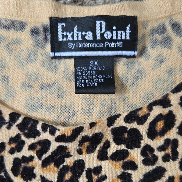 Extra Point Leopard Print Tank Top Plus Size 2XL - Picture 2 of 4